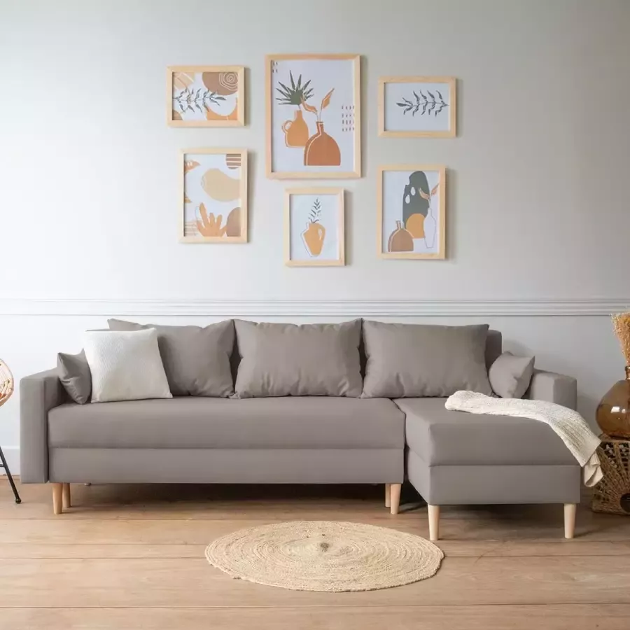 Happy Garden ANTONI 3-zits hoekbank in taupe