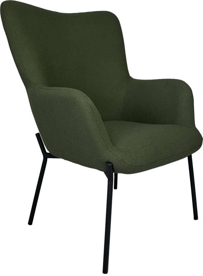 Happy Garden Fauteuil in kaki groene lusstof EIRA