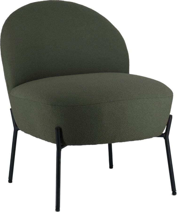 Happy Garden Fauteuil in kaki groene lusstof HELMI
