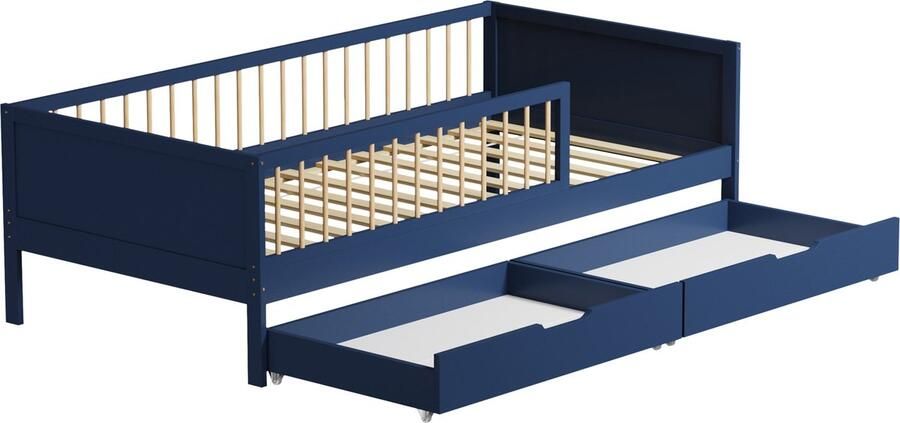 Happy Garden Donkerblauw kinderbed 190x90cm met laden ADAM - Foto 2