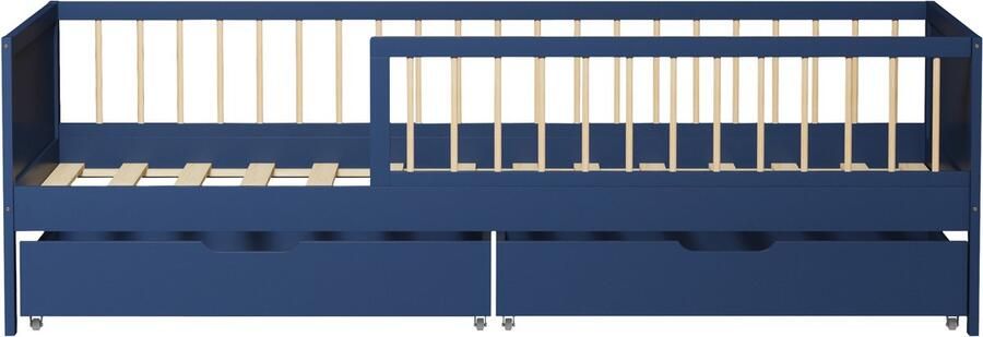 Happy Garden Donkerblauw kinderbed 190x90cm met laden ADAM