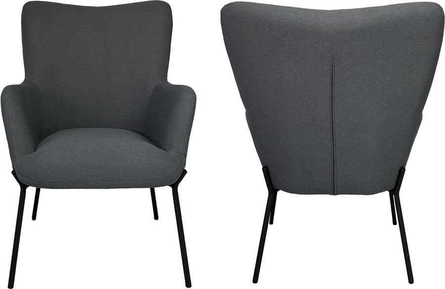 Happy Garden EIRA grijze fauteuil van lusstof - Foto 2