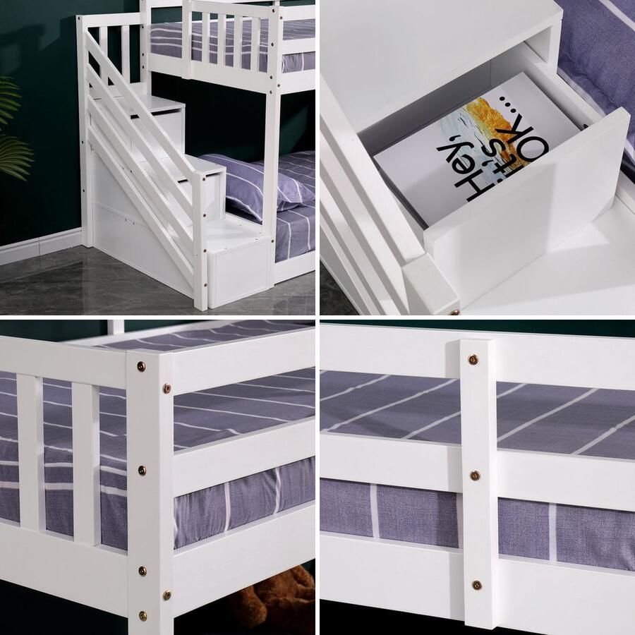 Happy Garden Kinderstapelbed 190x90cm wit CELESTINE