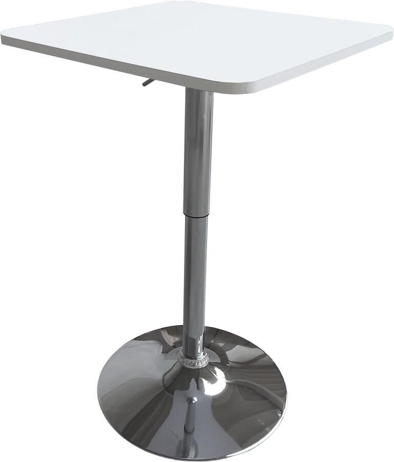 Happy Garden LUKE wit en chroom vierkante bartafel