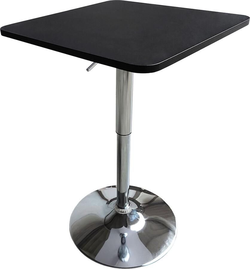 Happy Garden LUKE zwart en chroom vierkante bartafel