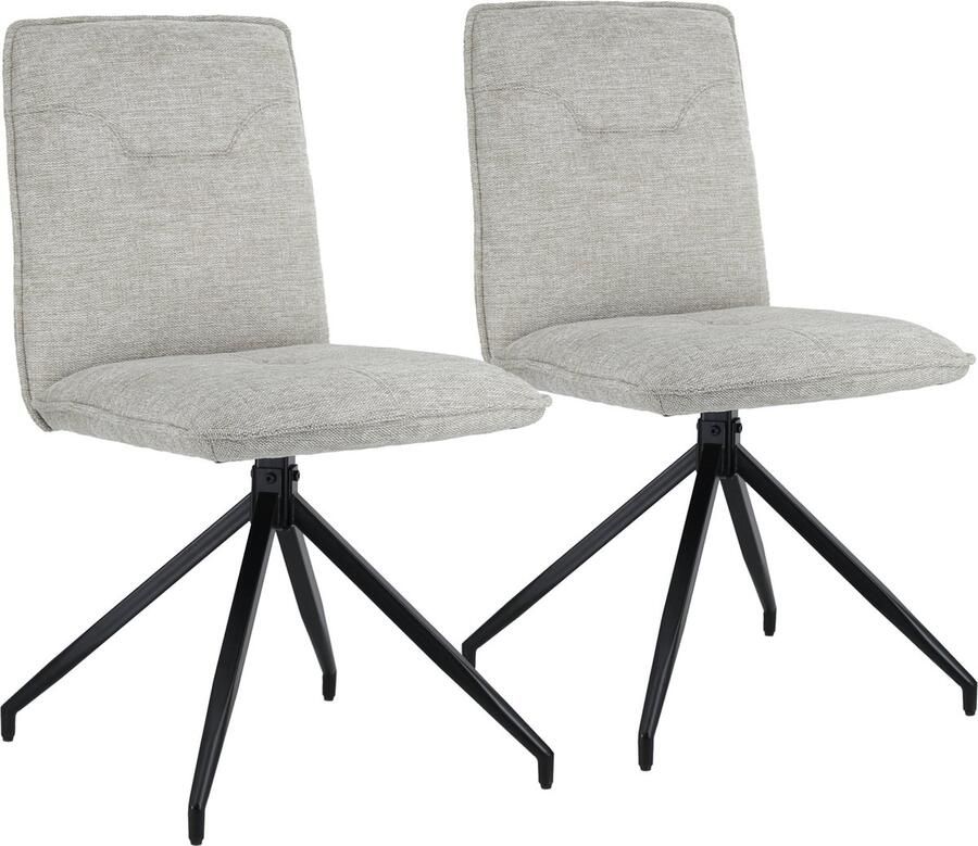 Happy Garden Set van 2 beige AREN stoffen stoelen