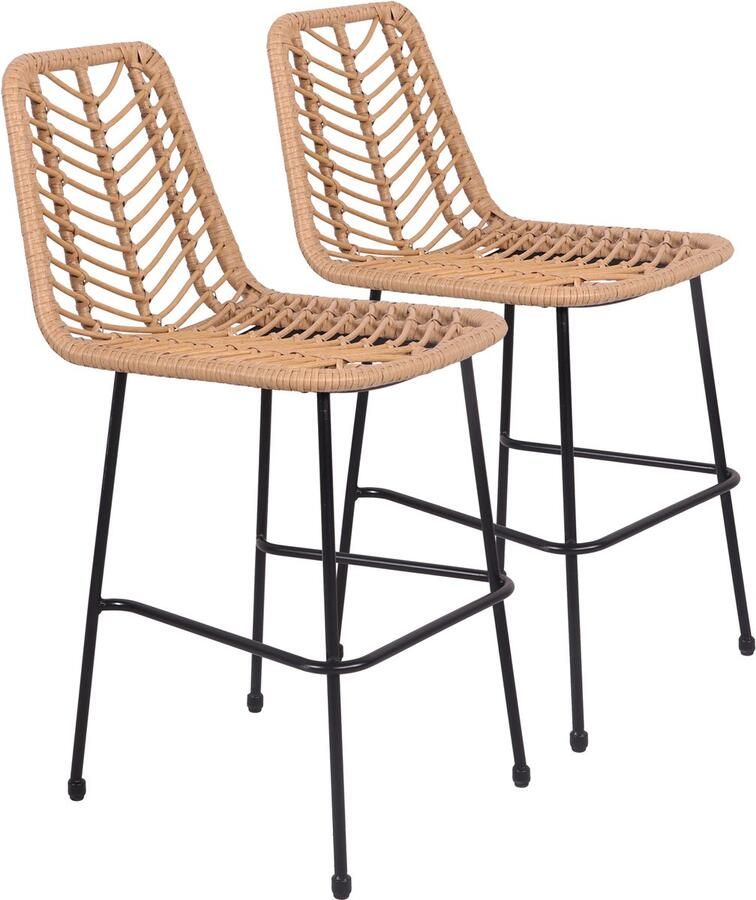 Happy Garden Set van 2 OKA kunststof rotan barkrukken