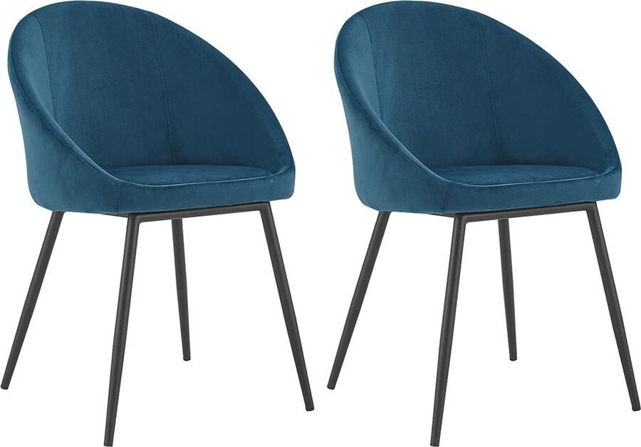 Happy Garden Set van 2 vintage DIANE blauw fluwelen stoelen