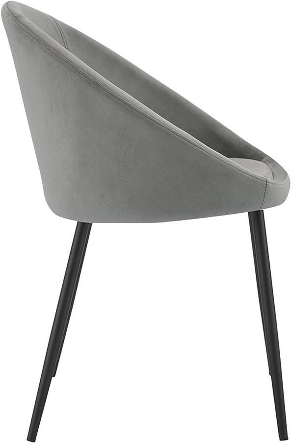 Happy Garden Set van 2 vintage DIANE grijs fluwelen stoelen