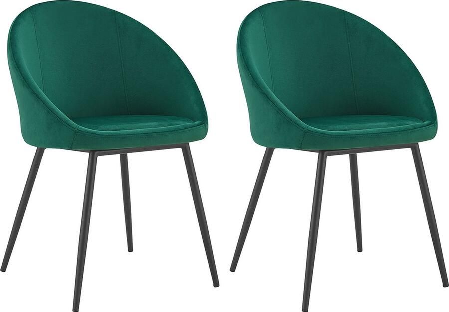 Happy Garden Set van 2 vintage DIANE groen fluwelen stoelen