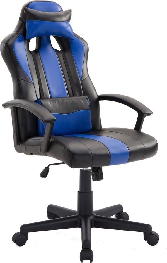 Happy Garden Zwart met blauwe gamer bureaustoel CRASH