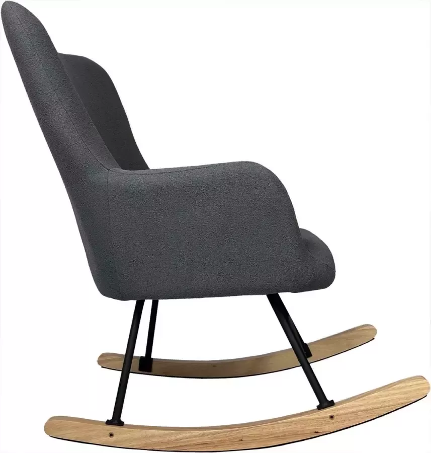 Happy Garden Schommelstoel van grijze lusstof KAIRA - Foto 4