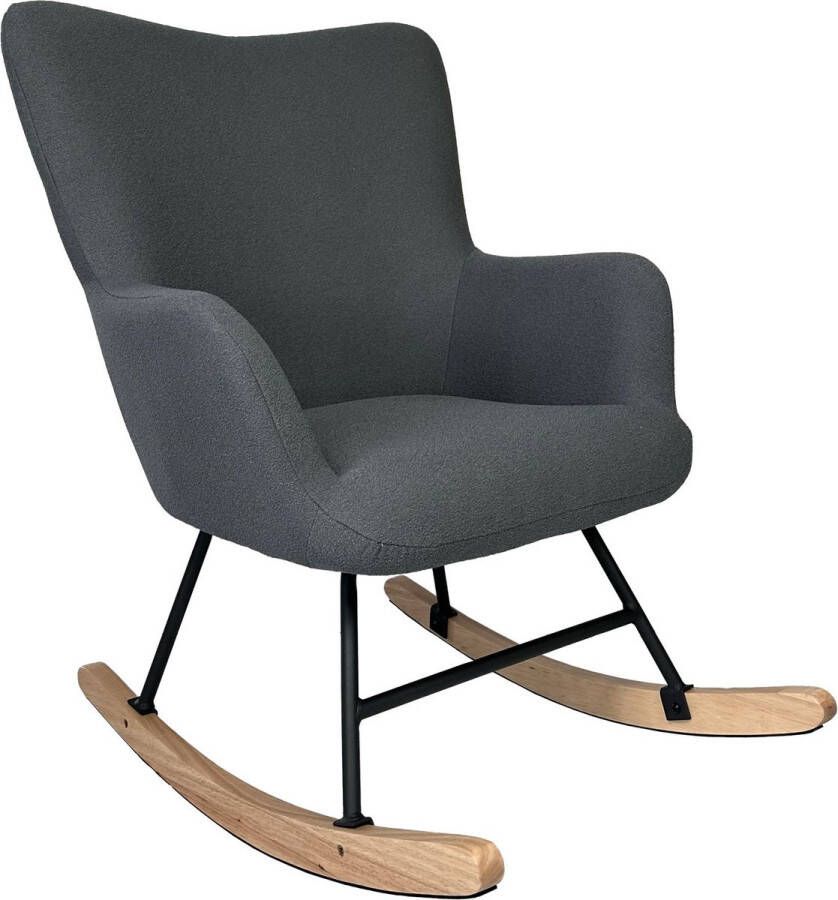 Happy Garden Schommelstoel van grijze lusstof KAIRA - Foto 2