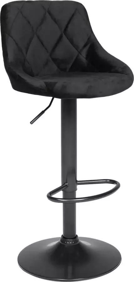 Happy Garden Zwart fluwelen barkruk ROBIN