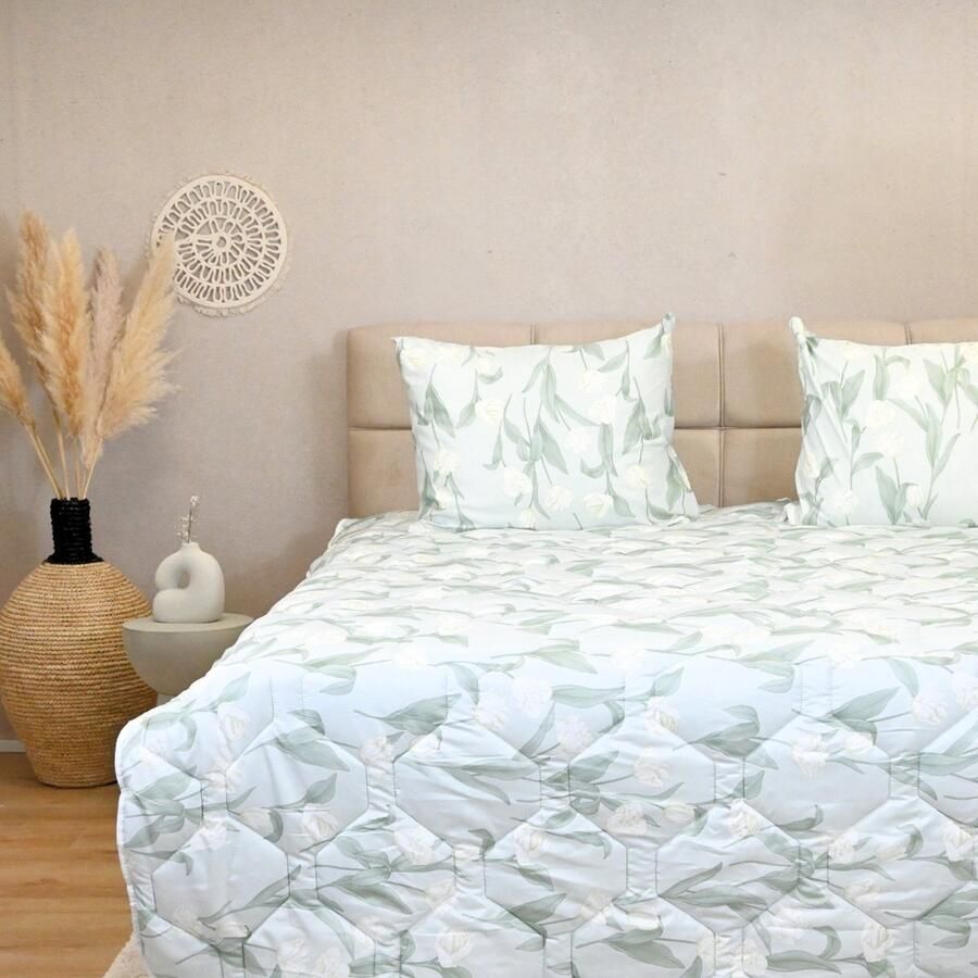 Happybed All year dekbed enkel 160x200 Twijfelaar dekbed Wasbaar dekbed zonder overtrek Bedrukt dekbed zonder hoes Hoesloos Dekbed met Print White Roses