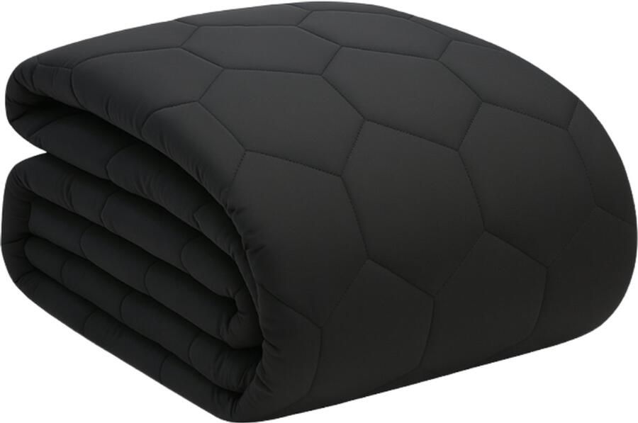 Happybed All year dekbed enkel 160x200 Twijfelaar dekbed Wasbaar dekbed zonder overtrek Bedrukt dekbed zonder hoes Hoesloos Dekbed met Print Microvezel Black