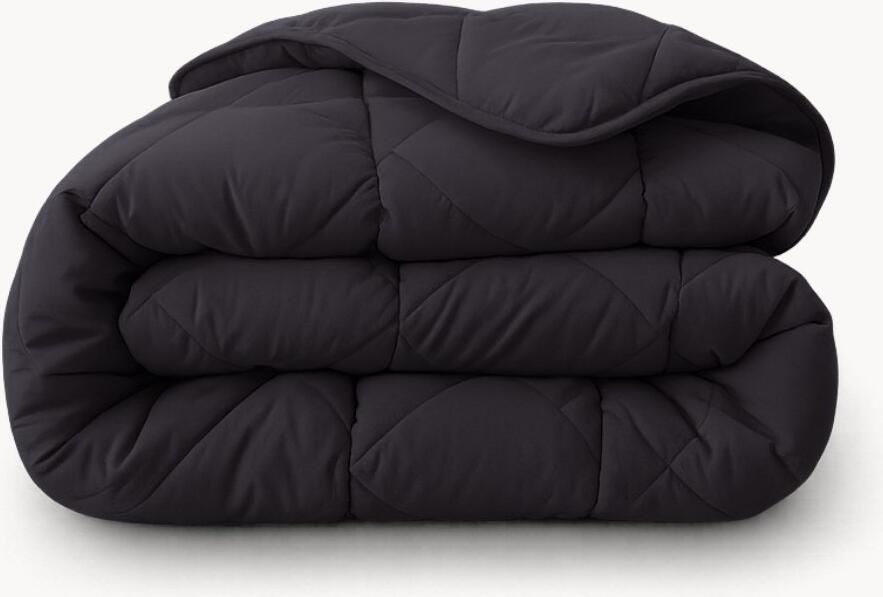 Happybed All year dekbed enkel 160x200 Twijfelaar dekbed Wasbaar dekbed zonder overtrek Bedrukt dekbed zonder hoes Hoesloos Dekbed met Print Microvezel Black - Foto 2