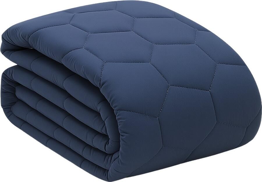 Happybed All year dekbed enkel 160x200 + instopstrook Twijfelaar dekbed Wasbaar dekbed zonder overtrek Bedrukt dekbed zonder hoes Hoesloos Dekbed met Print Dark Blue