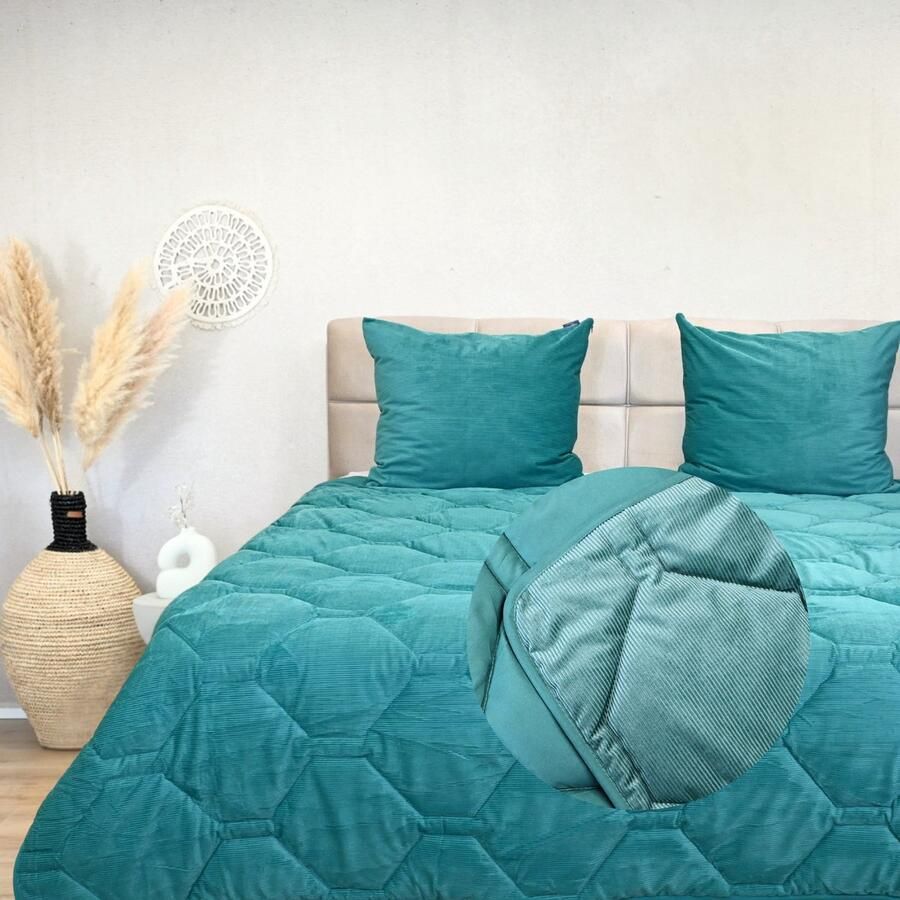Happybed Zomerdekbed 160x200 Twijfelaar dekbed Wasbaar dekbed zonder overtrek Bedrukt dekbed zonder hoes Hoesloos Dekbed met Print Emerald Green