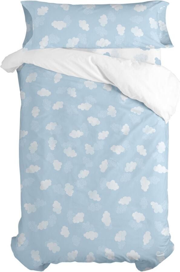 HappyFriday Dekbedovertrek set Basic Kids Blauw Bed van 105 2 Onderdelen - Foto 2