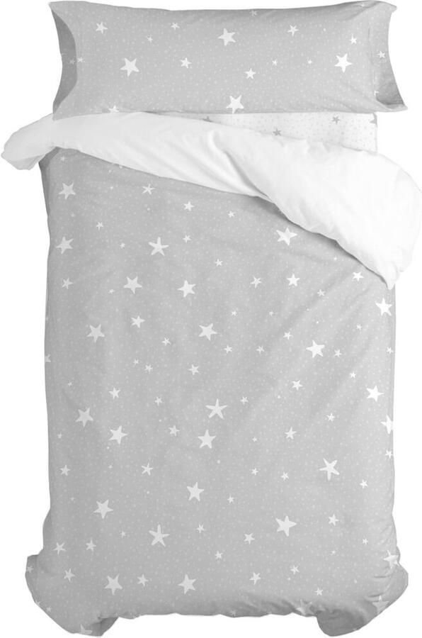 HappyFriday Dekbedovertrek set Basic Kids Grijs Bed van 105 2 Onderdelen