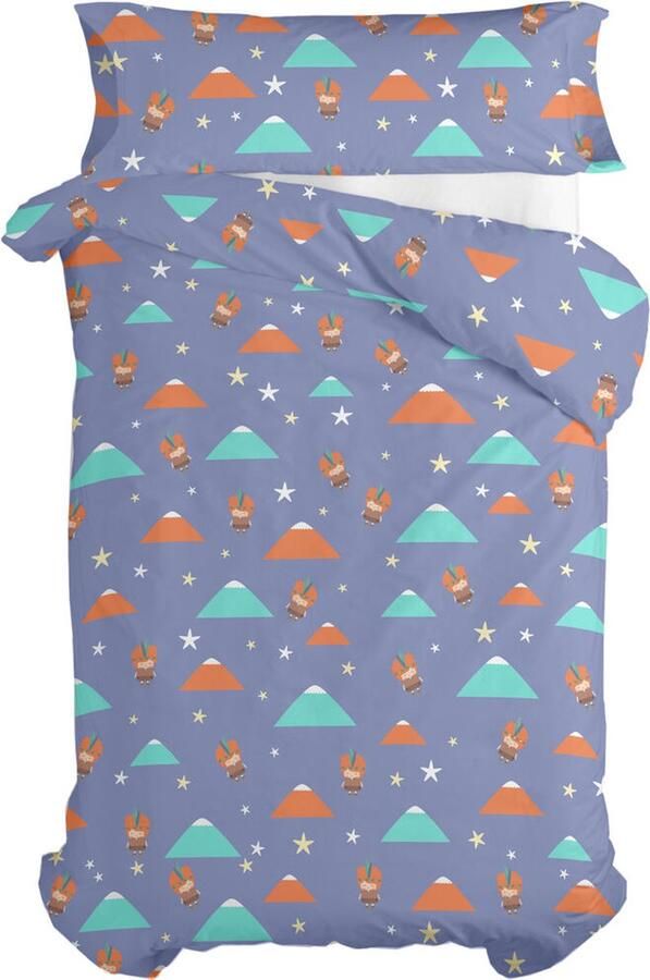 HappyFriday Dekbedovertrek set Happynois Indian Night Multicolour Bed van 80 90 2 Onderdelen