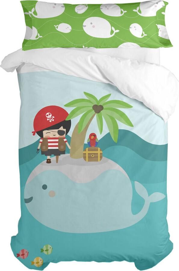 HappyFriday Dekbedovertrek set Happynois Pirata Multicolour Bed van 105 2 Onderdelen