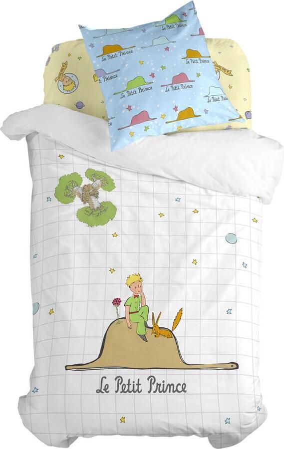 HappyFriday Dekbedovertrek set Le Petit Prince Imagination Multicolour Bed van 80 2 Onderdelen
