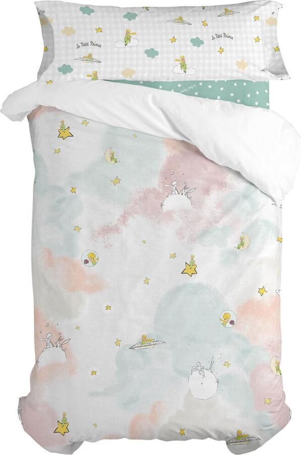 HappyFriday Dekbedovertrek set Le Petit Prince Nuages Multicolour Bed van 80 90 2 Onderdelen