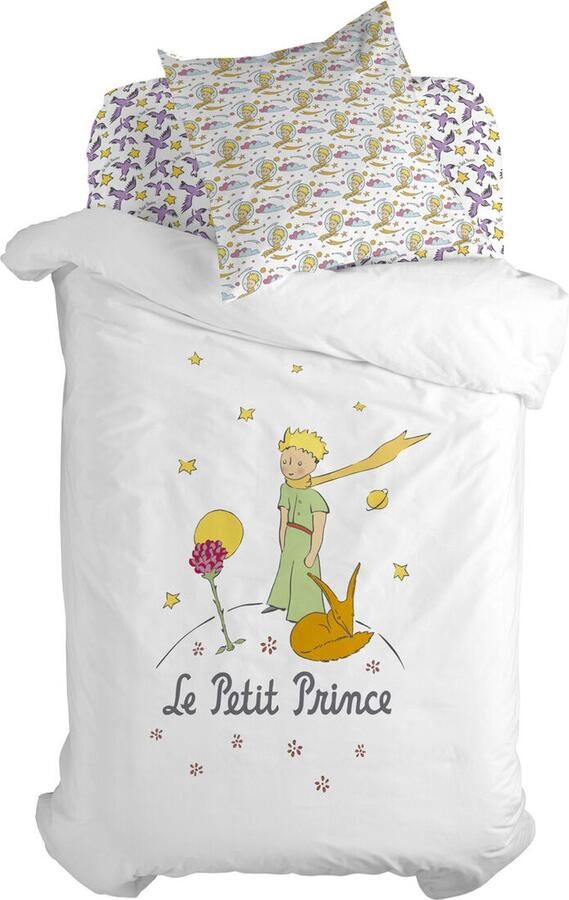HappyFriday Dekbedovertrek set Le Petit Prince Ses Amis Multicolour Bed van 80 2 Onderdelen
