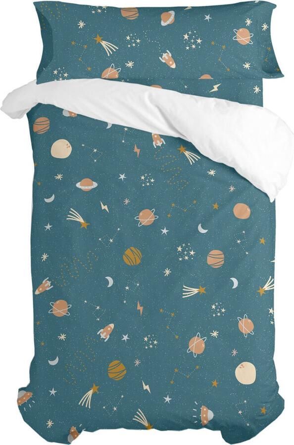 HappyFriday Dekbedovertrek set Mini universe Multicolour Bed van 105 2 Onderdelen