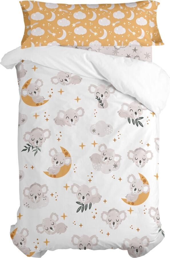 HappyFriday Dekbedovertrek set Moshi Baby Koala Multicolour Bed van 105 2 Onderdelen