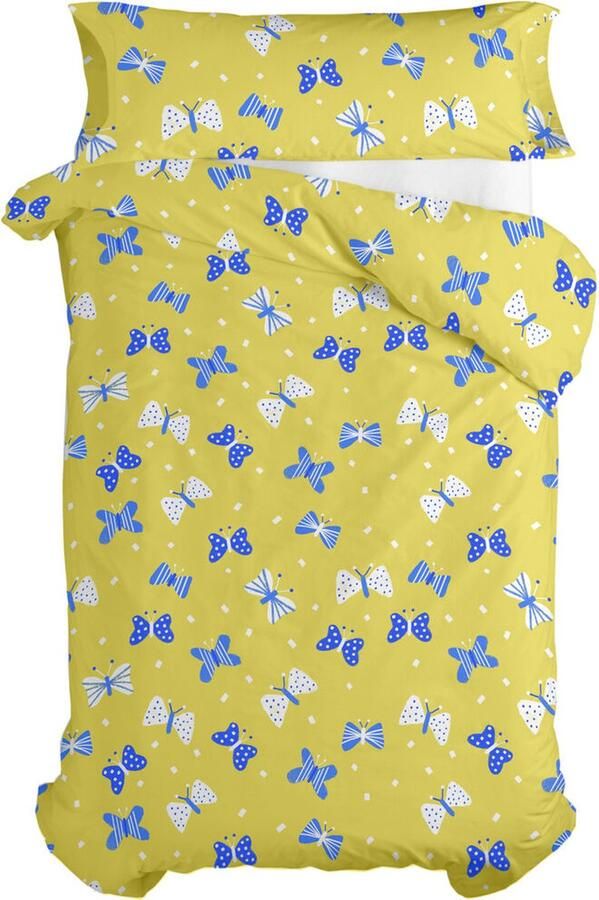 HappyFriday Dekbedovertrek set Moshi Meow Multicolour Bed van 80 90 2 Onderdelen