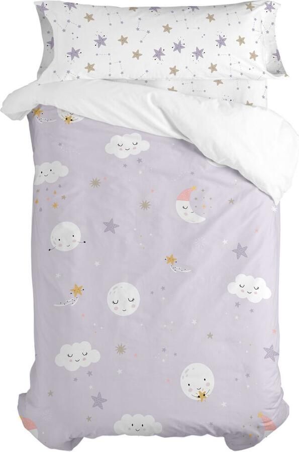 HappyFriday Dekbedovertrek set Moshi Moons Multicolour Bed van 80 90 2 Onderdelen