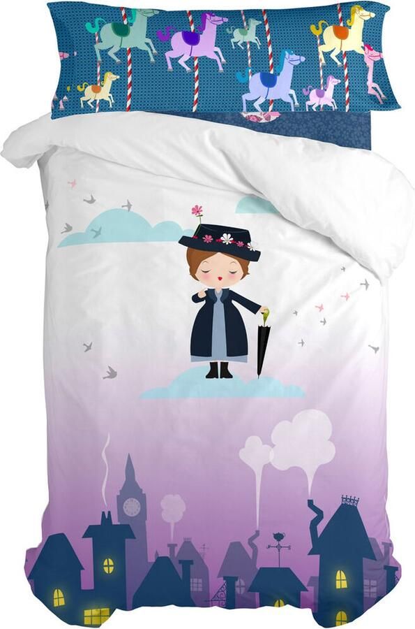 HappyFriday Dekbedovertrek set Mr Fox Nanny Multicolour Bed van 105 2 Onderdelen