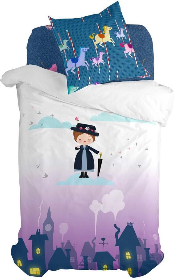 HappyFriday Dekbedovertrek set Mr Fox Nanny Multicolour Bed van 80 2 Onderdelen