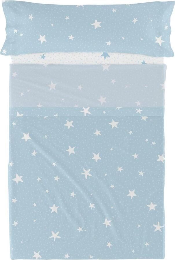 HappyFriday Set beddengoed Basic Kids Little star Blauw Bed van 80 90 2 Onderdelen