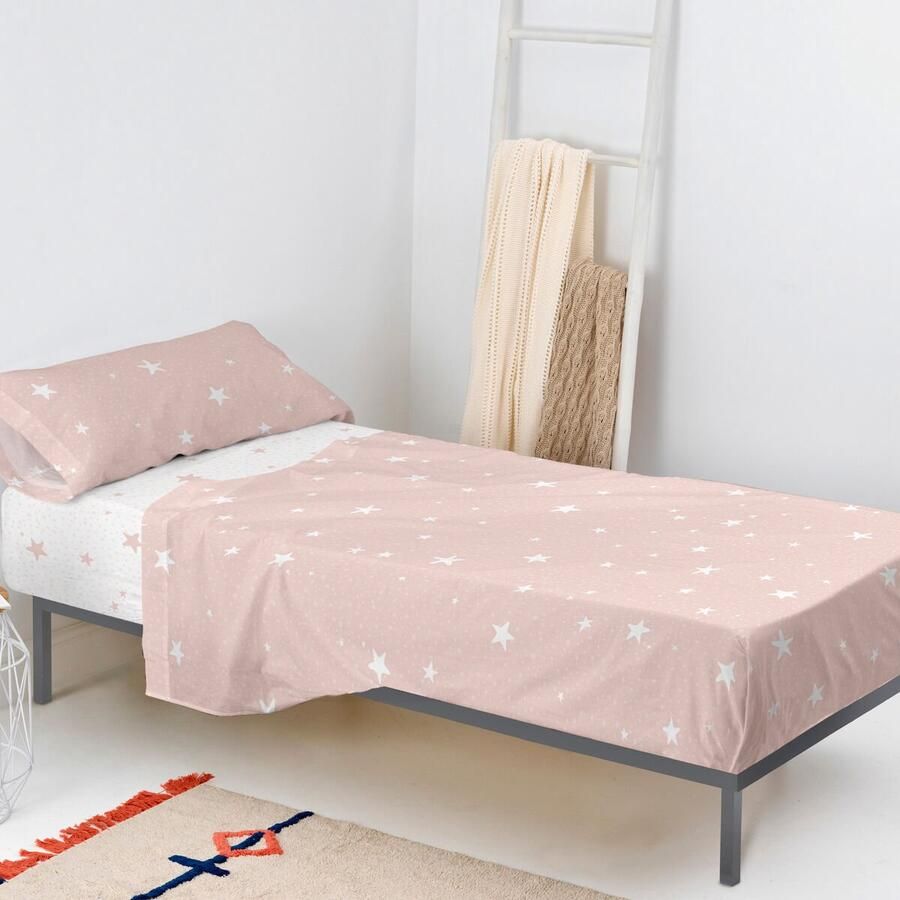 HappyFriday Set beddengoed Basic Kids Little star Roze Bed van 105 2 Onderdelen