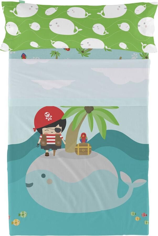 HappyFriday Set beddengoed Happynois Pirata Multicolour Bed van 105 2 Onderdelen