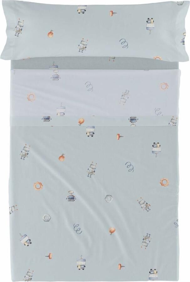 HappyFriday Set beddengoed HF Mini Nut Multicolour Bed van 80 90 2 Onderdelen