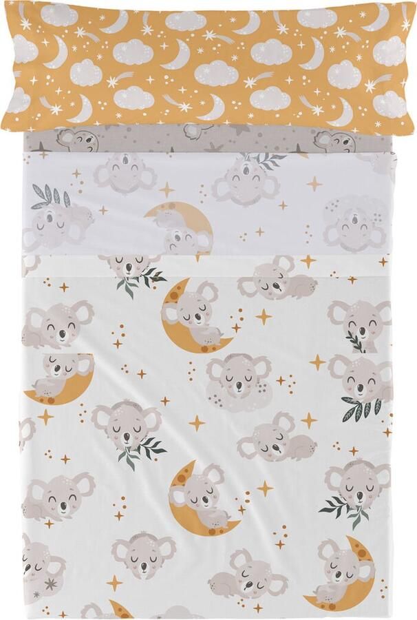 Happyfriday Baby koala Laken Set 2-delig Moshi Veelkleurig 100% katoen de kwaliteit van 150 TC - Foto 2