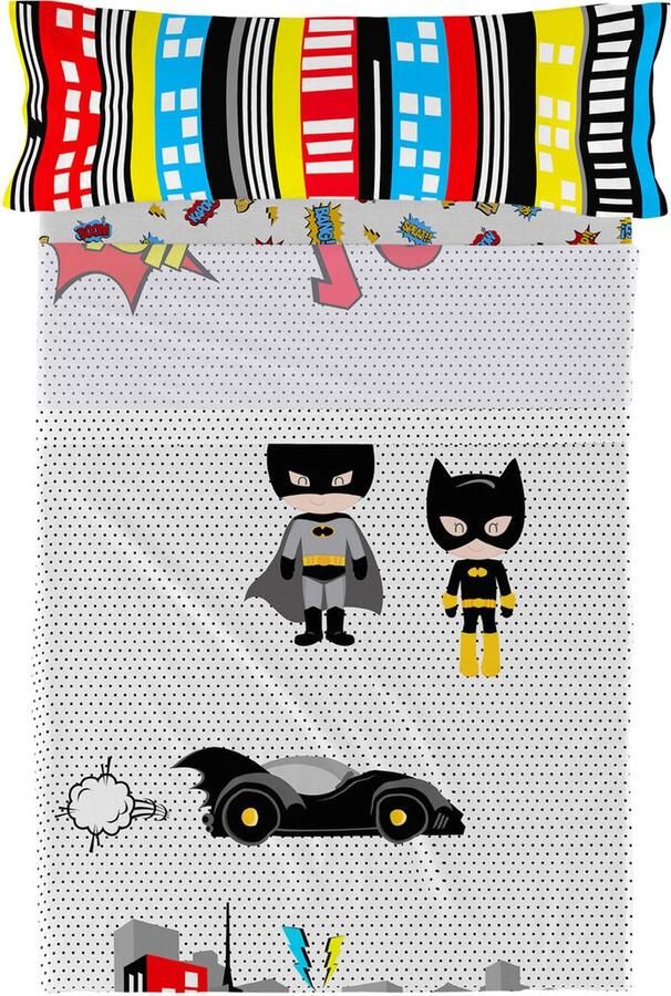 HappyFriday Set beddengoed Mr Fox Bat Multicolour Bed van 105 2 Onderdelen