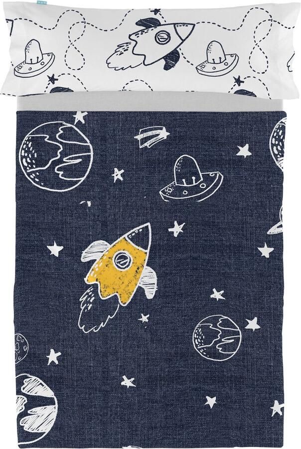 HappyFriday Set beddengoed Mr Fox Starspace Multicolour Bed van 105 2 Onderdelen