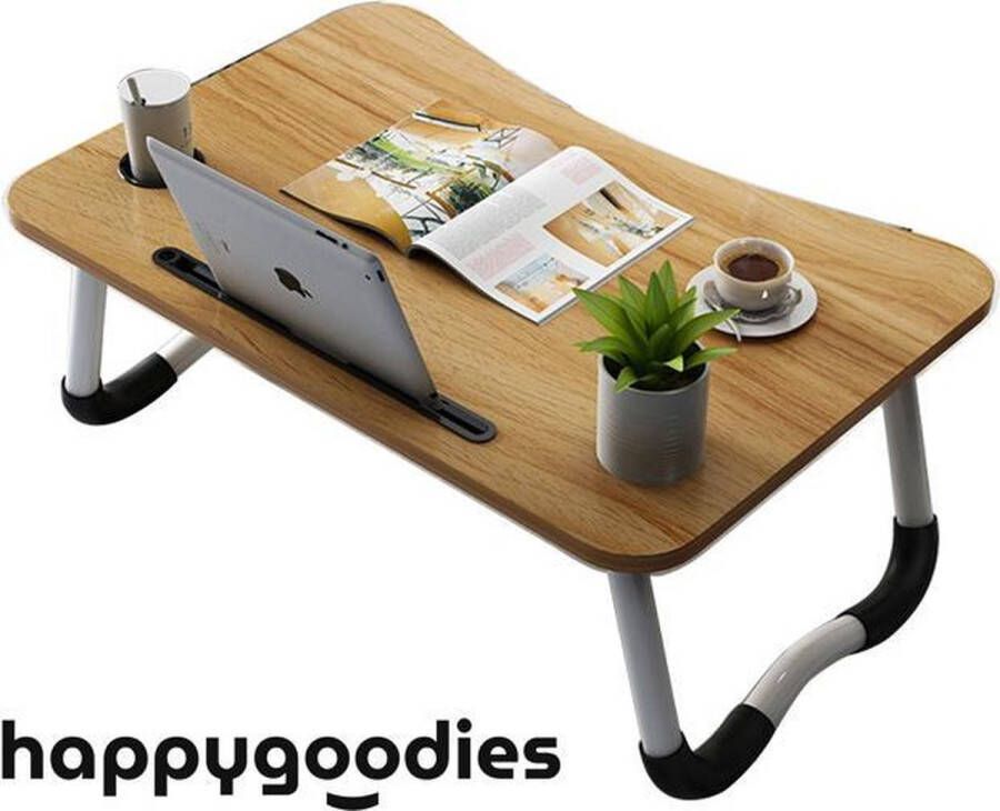 Happygoodies Laptoptafel Hout Bruin Uitklapbaar