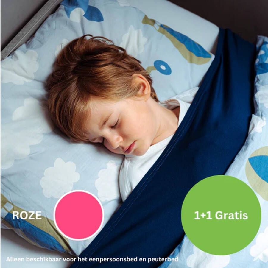 HappyKido Sensorische slaaptunnel eenpersoonsbed 1 + 1 Gratis Roze