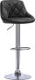 Happyment Barkruk Nero Deluxe Industrial Zwart Barkrukken set van 1 Barstoel Kruk Barstoelen met rugleuning Keukenstoel In hoogte verstelbaar Kunstleer - Thumbnail 1