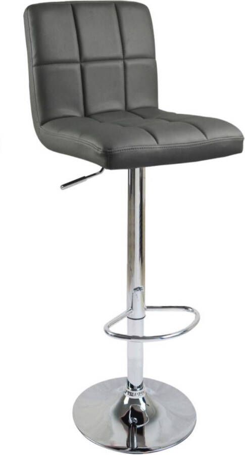 Happyment Barkruk Olaf Met hoge rugleuning Barstoelen ergonomisch Zithoogte 60 82cm Wit Set van 1 Keuken en bar