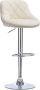 Happyment Designer Barkruk Memo Met rugleuning Stevig Ergonomische barstoel Zithoogte 60 82cm Creme Set van 1 Keuken en bar In hoogte verstelbaar - Thumbnail 1
