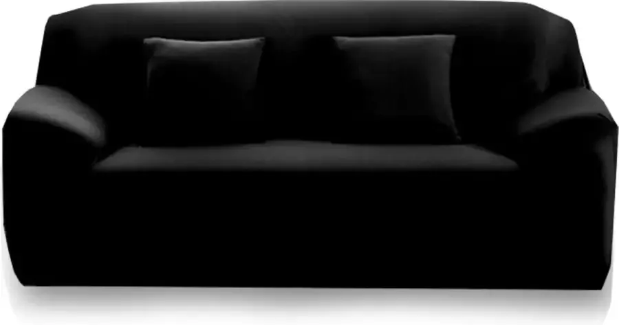 Happyment Luxe bankhoes Stretch Zwart Bankbeschermer Zetelhoes Zetelovertrek 2 en 3 zitsbank