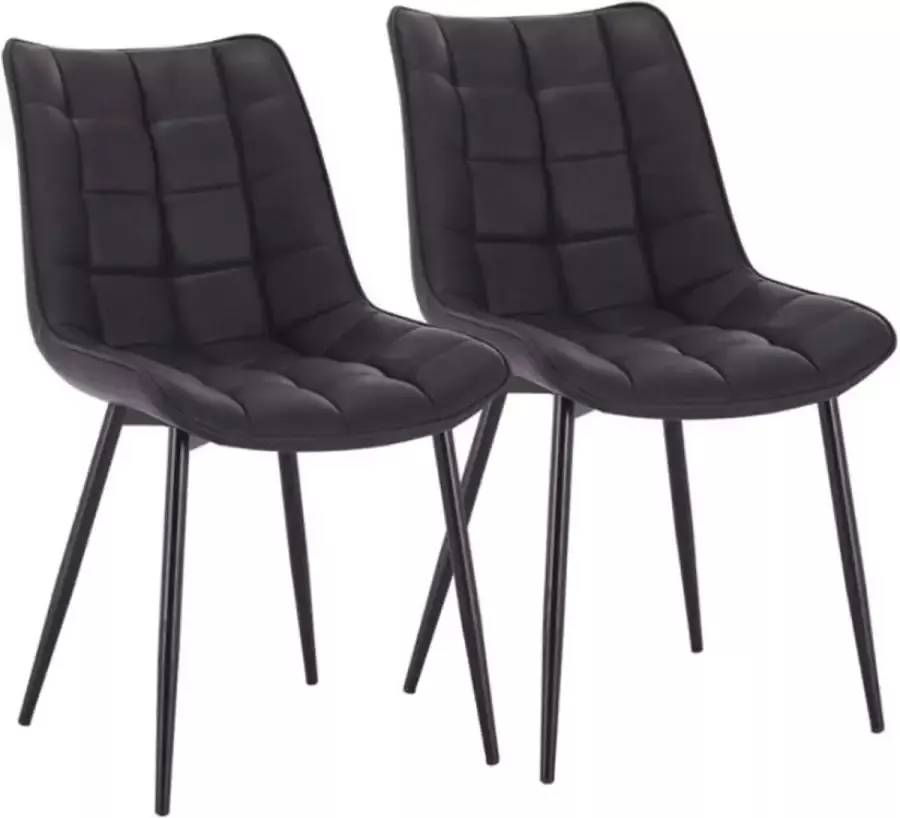 Happyment Luxe Eetkamerstoelen Donkergrijs Fauteuils met armleuning Woonkamerstoelen Keukenstoelen Kuipstoel Linnen Set van 2 - Foto 2